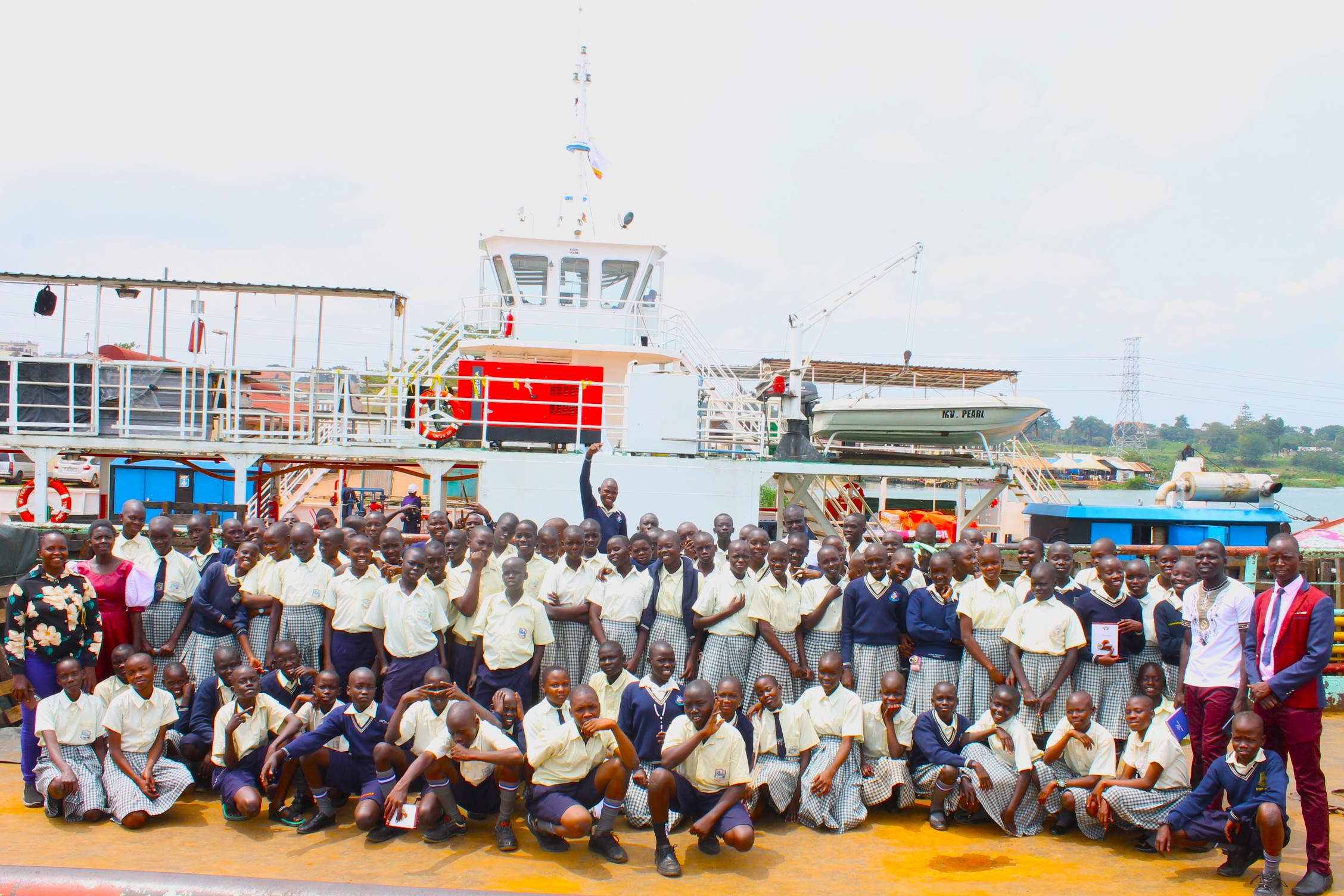 Group Photo at Ferry Station Port Bell